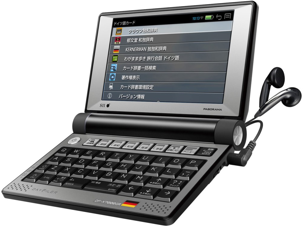 セイコー PASORAMA DAYFILER DF-X7000GR ドイツ語 日本語 英語 電子辞書